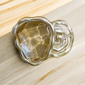 Artisan Swirl Costume Jewelry Art Deco Ring